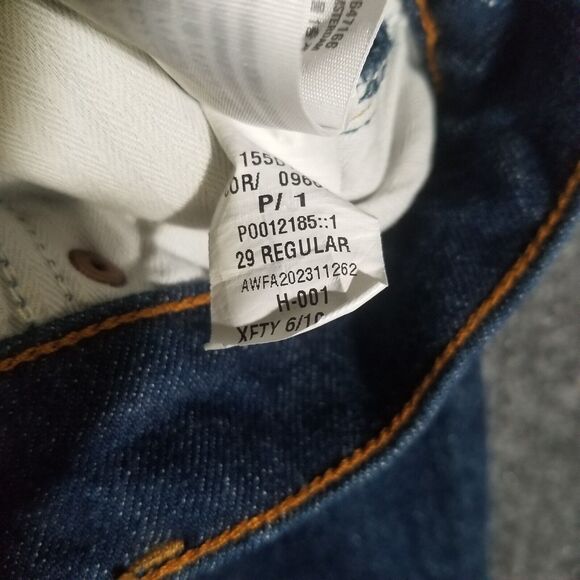 ABERCROMBIE FITCH jeans curve love 90s straight ultra high rise dark wash 29 8R - Picture 7 of 10